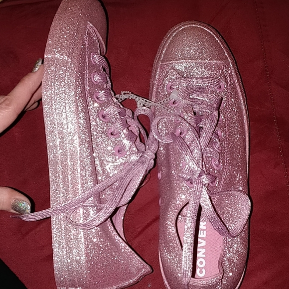 🆕 Converse Chuck Taylor All Star Lo Glitter Shoes - Picture 2 of 7